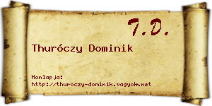 Thuróczy Dominik névjegykártya
