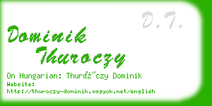 dominik thuroczy business card